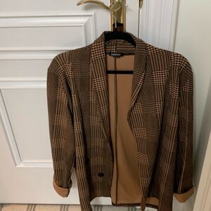 Patterned blazer- on trend!